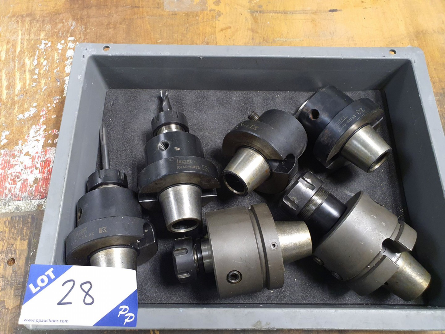 6x various tool holders inc: Seiki KV40 etc (140)