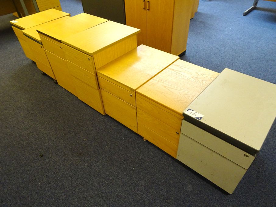 Qty various 3 & 4 drawer pedestal units
