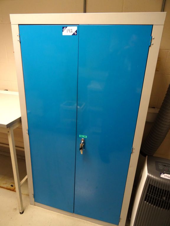 Welconstruct grey / blue metal 2 door storage cupb...