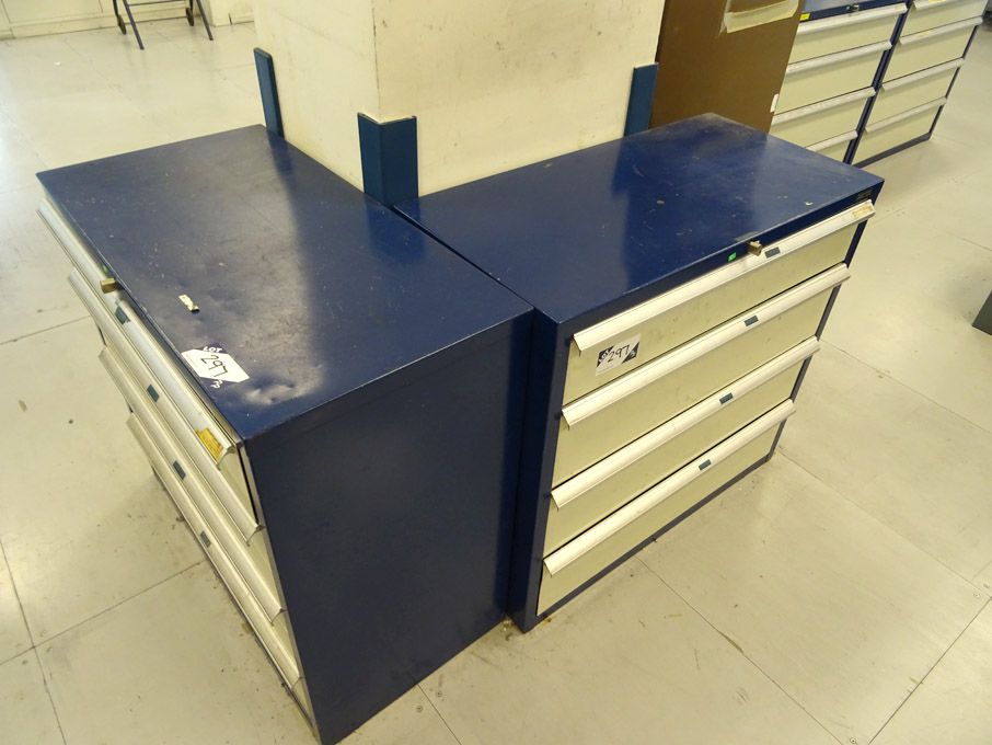 2x Welconstruct 4 drawer storage cabinet
