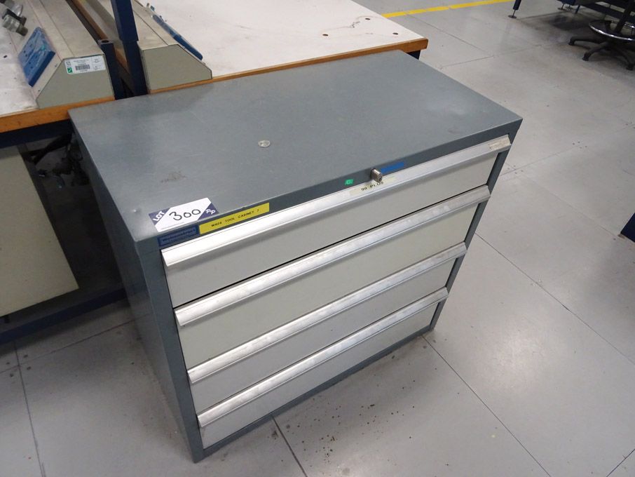 Welconstruct grey metal 4 drawer storage cupboard