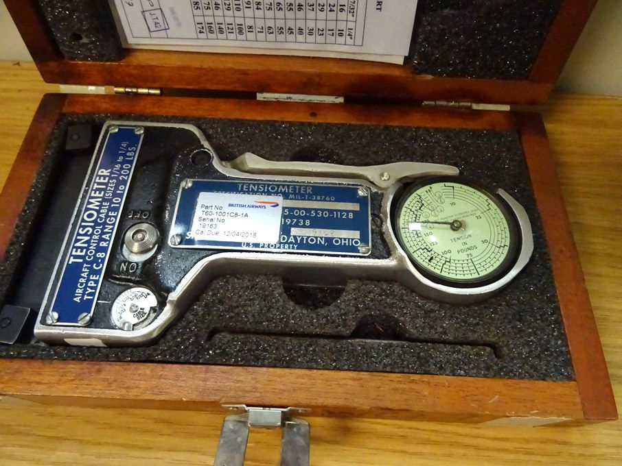 Type C-8 tensiometer in case, 10-200lb capacity