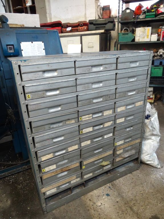 Metal multi drawer storage rack, 920x290x1070mm wi...