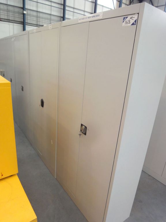 3x Mauset 2 door storage cupboards, 950x450x1950mm