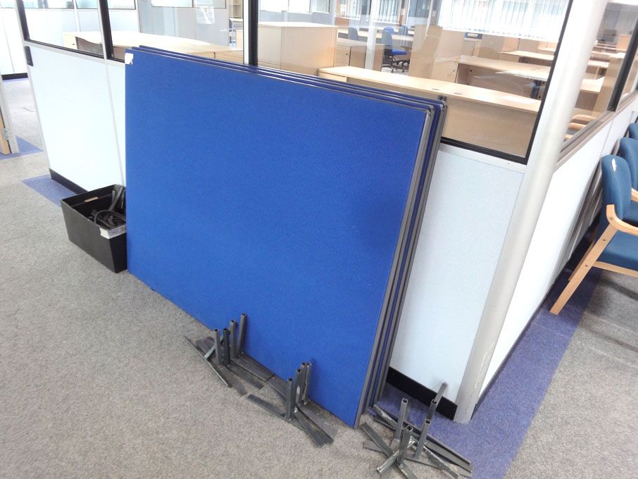 10x blue free standing upholstered partitioning sc...