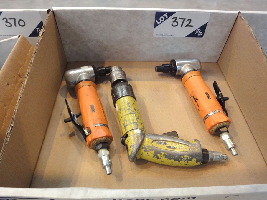 2x Dotco pneumatic right angle collet grinders