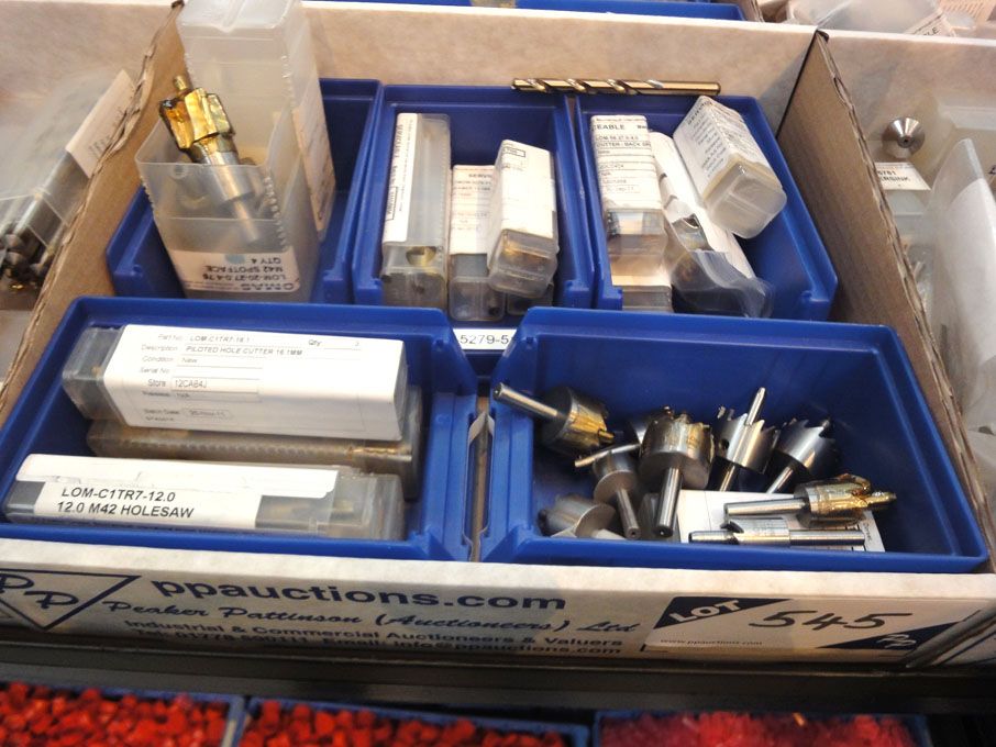 Qty straight shank piloted hole cutters, reamers,...