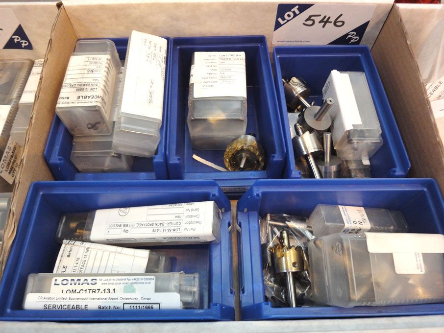 Qty straight shank piloted hole cutters, reamers,...