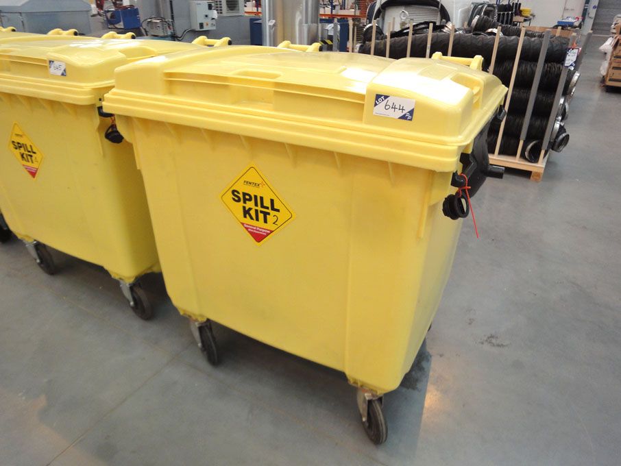 Fentex general purpose spill kit in wheelie bin