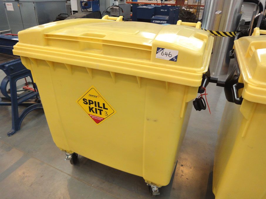 Fentex general purpose spill kit in wheelie bin