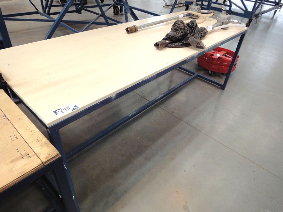 96x36" metal frame table & similar 94x24" metal fr...