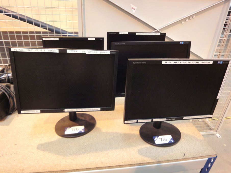 5x Samsung, Acer LCD monitors