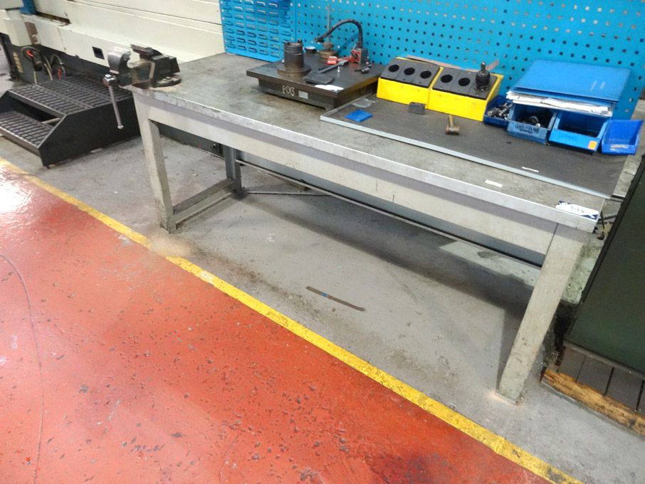 2000x700mm metal frame workbench with Record No3 b...