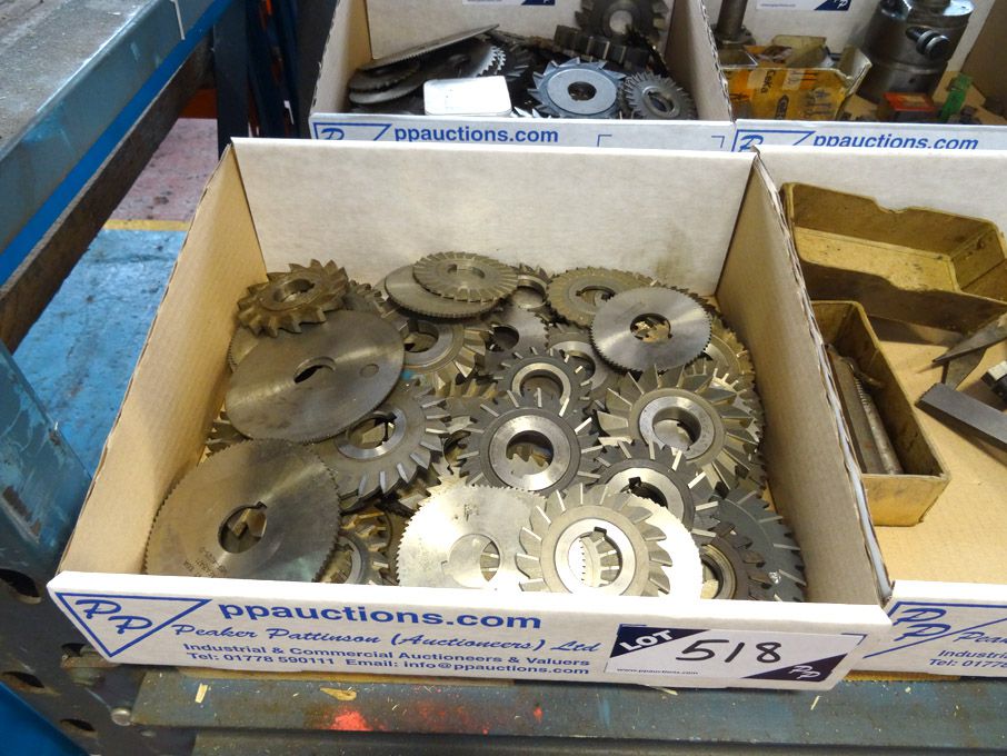Qty HSS side & face milling cutters, slitting saws...