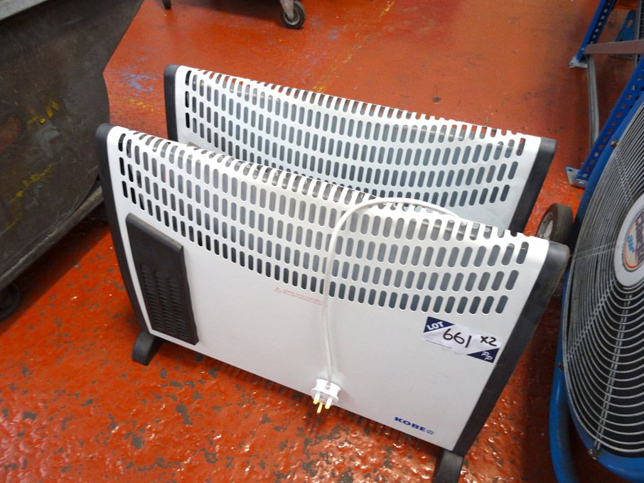 2x Kobe CHT203 2kW convection fan heaters