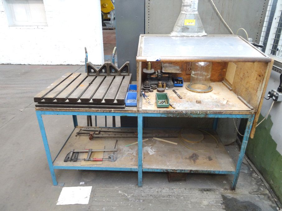 72x30" resin bench with vacuum pump, scales etc