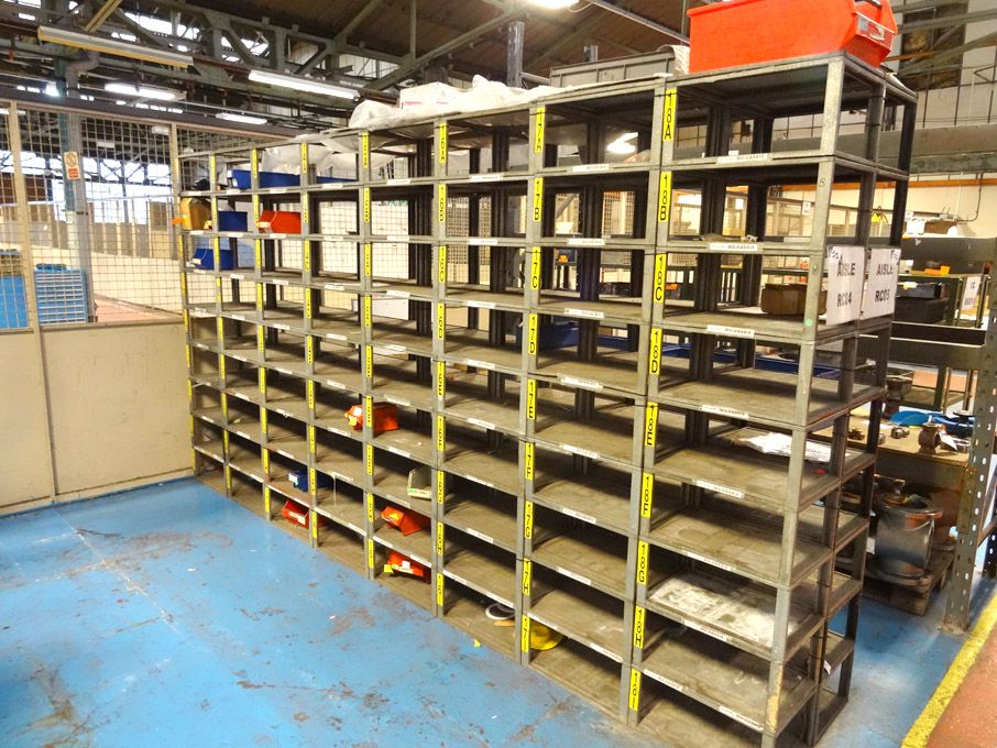144 compartment metal tote bin storage units