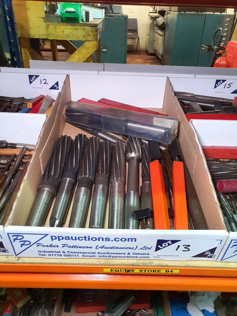 Qty various size HSS taper shank metric & imperial...
