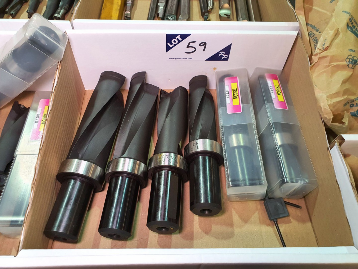 Qty various Trigon tip 'U' drills, 40-55mm (unused...