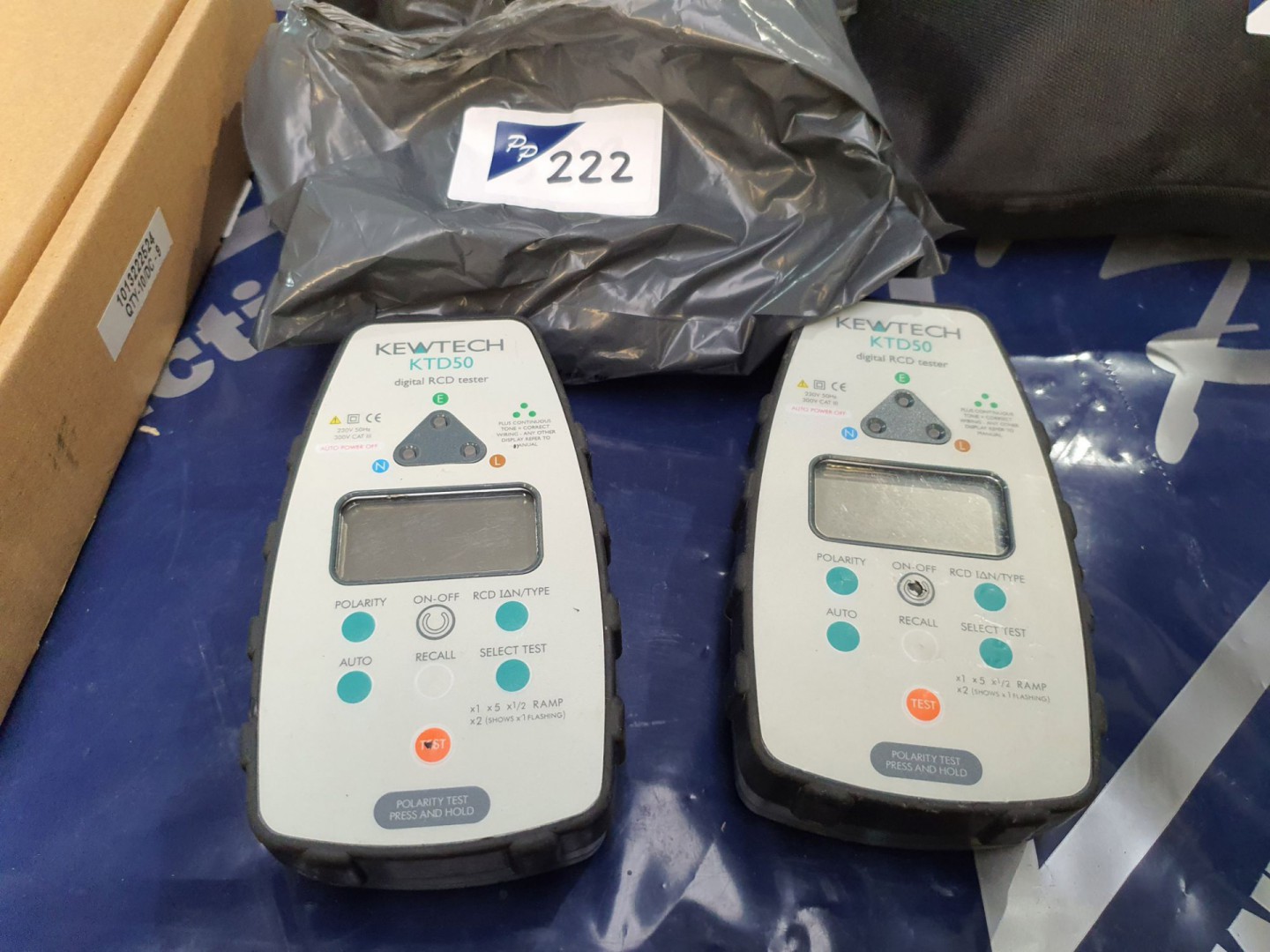 2x Kewtech KTD50 digital RCD testers (388)