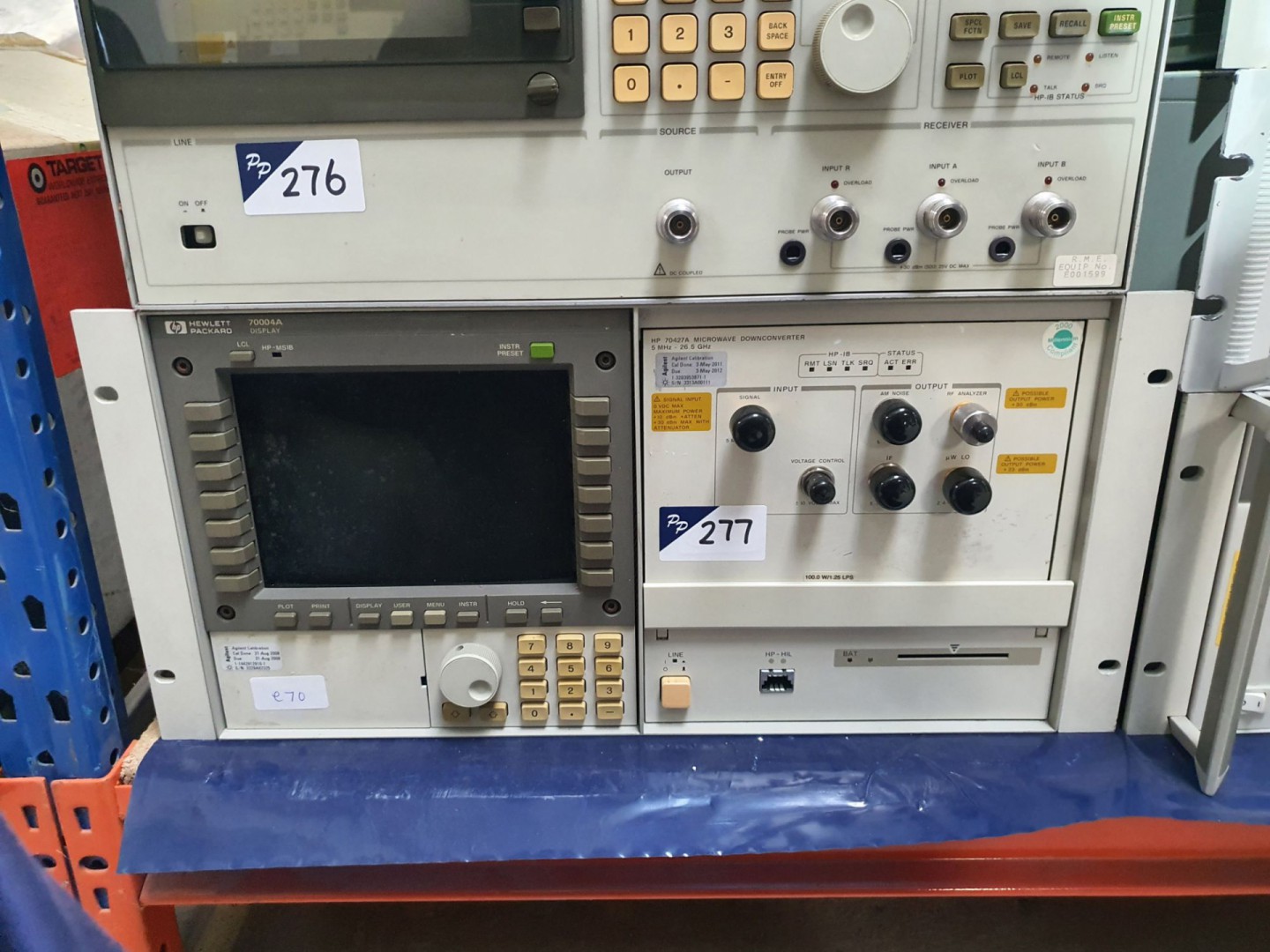 HP/Agilent 70004A display with 70427A microwave do...