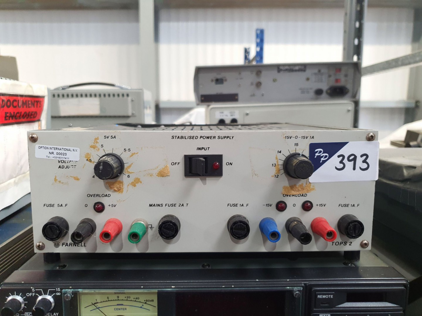 Farnell Tops2 PSU, 15v-0-15v, 1A, 4-6v, 5A (A62)