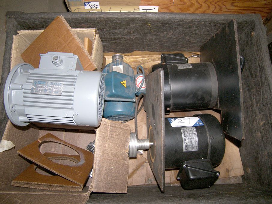 2x 0.55kW induction motors & 2x Brown Pestell 0.37...