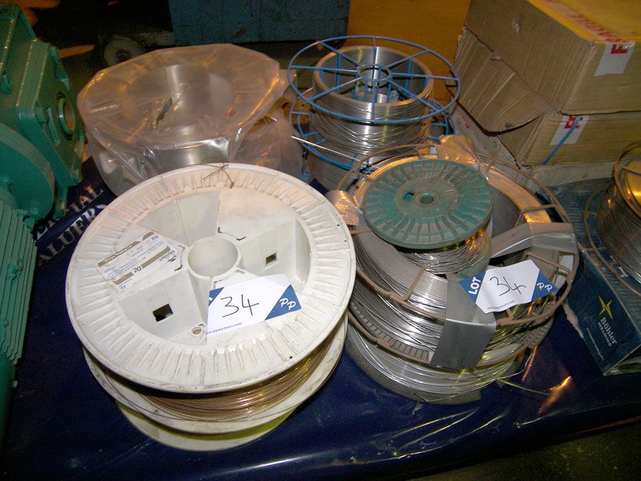 Qty various Bohler, Philips etc welding wire