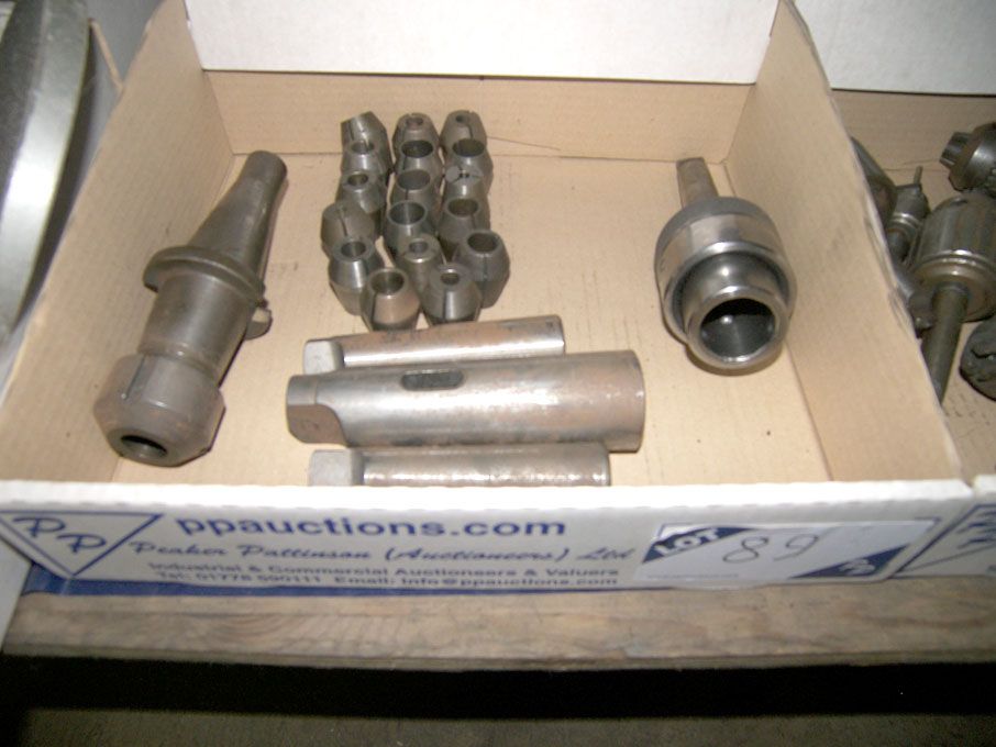 2x collet holders with Qty collets & taper sleeves