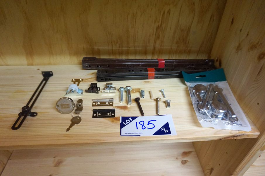 Large Qty furniture consumables inc: screws, bolts...