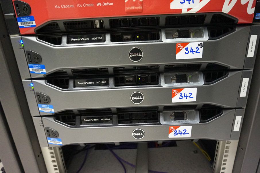 2x Dell MD3200 power vault servers, Dell MD1200 po...