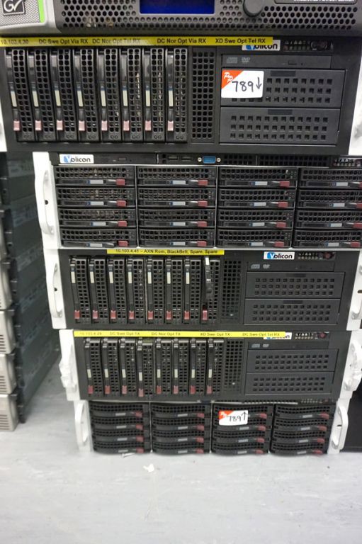 5x Volicon rack type data stores