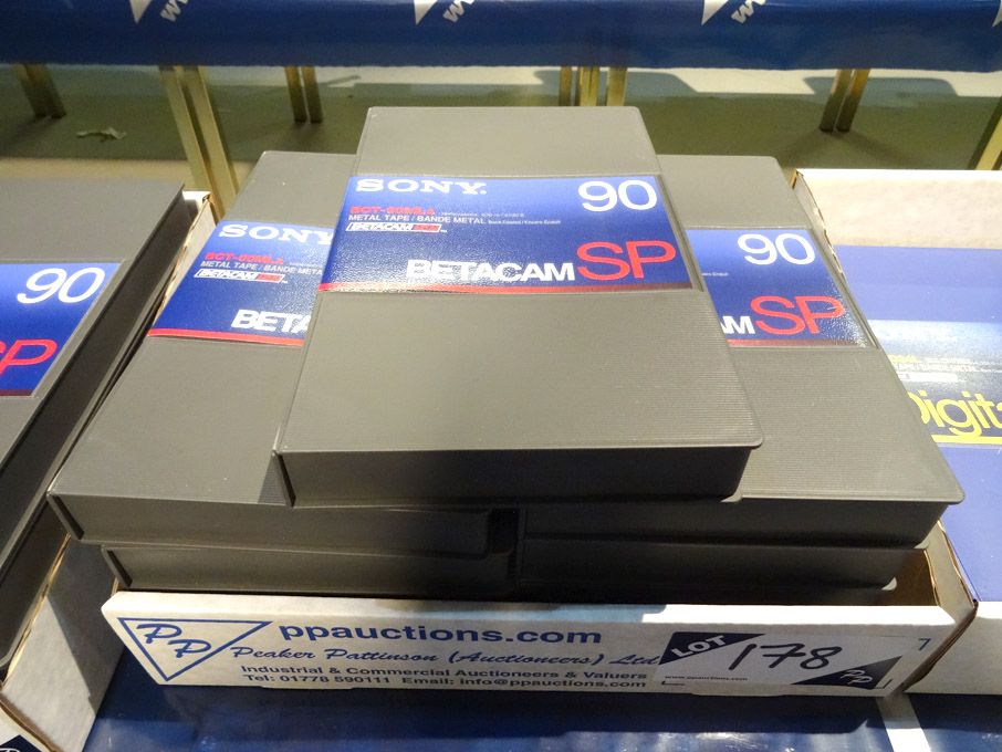 9x Sony BCT-90MLA Betacam SP video cassettes (pack...