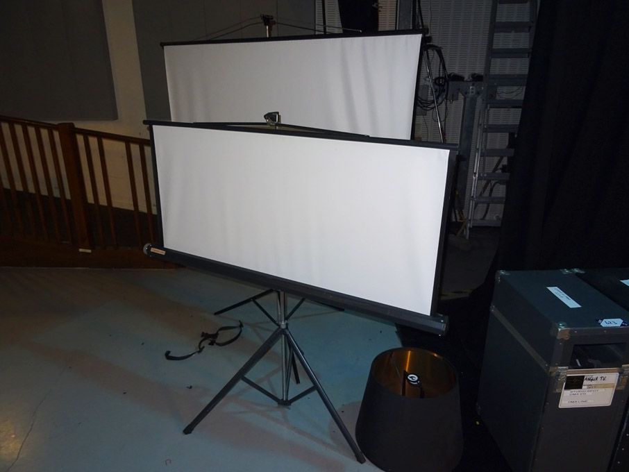 AMEND: 2x floor type overhead projector screens