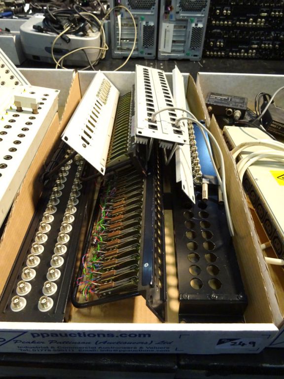 Qty various network patch panels, audio patch bays...