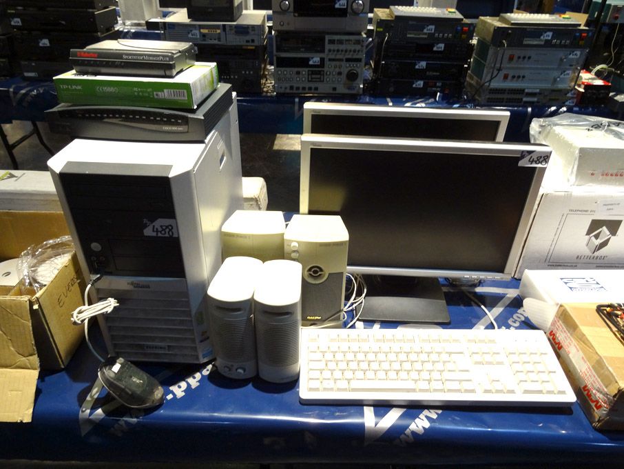 Fujitsu Intel Pentium D PC base unit, 2x Fujitsu m...
