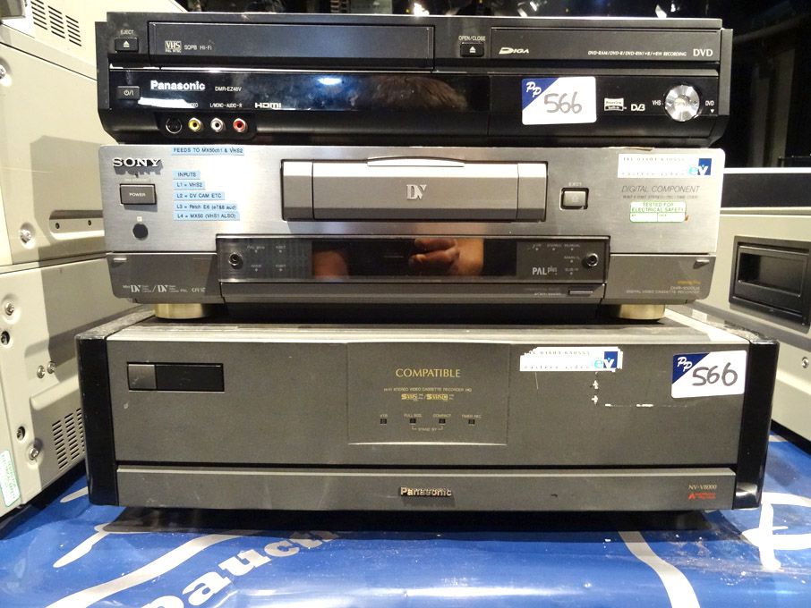Panasonic NV-V8000 video cassette recorder, Sony D...