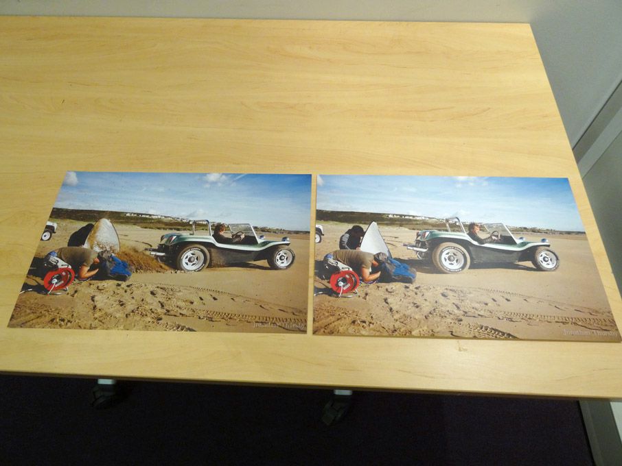 2x 'Top Gear behind the scenes' A3 colour prints