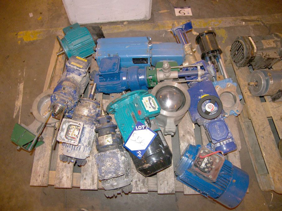 Qty Brook Crompton etc motors, pumps, valves etc o...