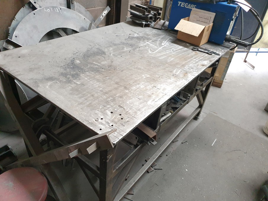 1700x1000 heavy duty welding table - Lot located a...