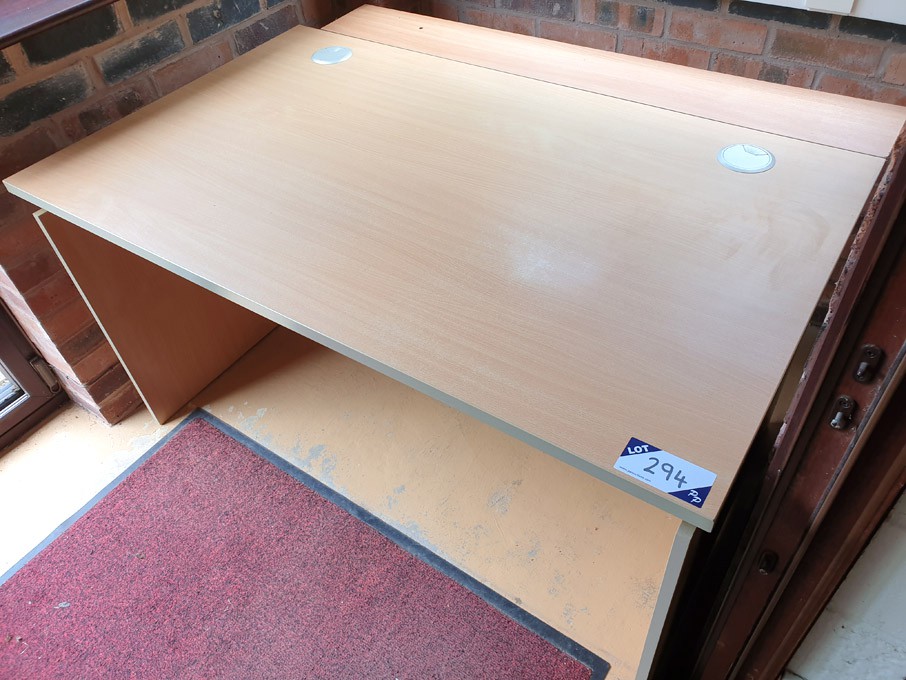 2x beech office desks, 1350x800mm - Lot located at...