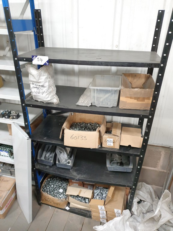 1 bay light duty storage shelving with contents in...
