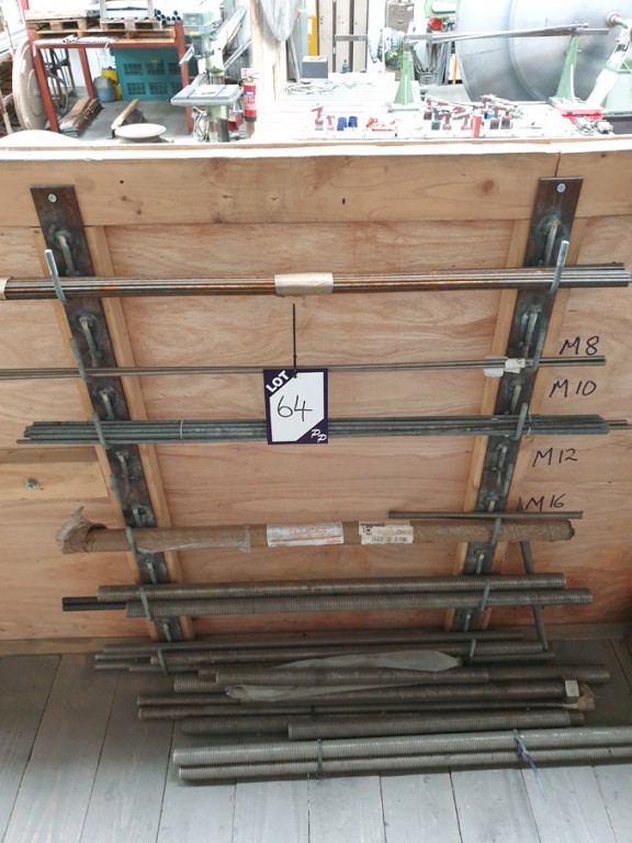 Qty various threaded bar, M6 to M30 - Lot located...