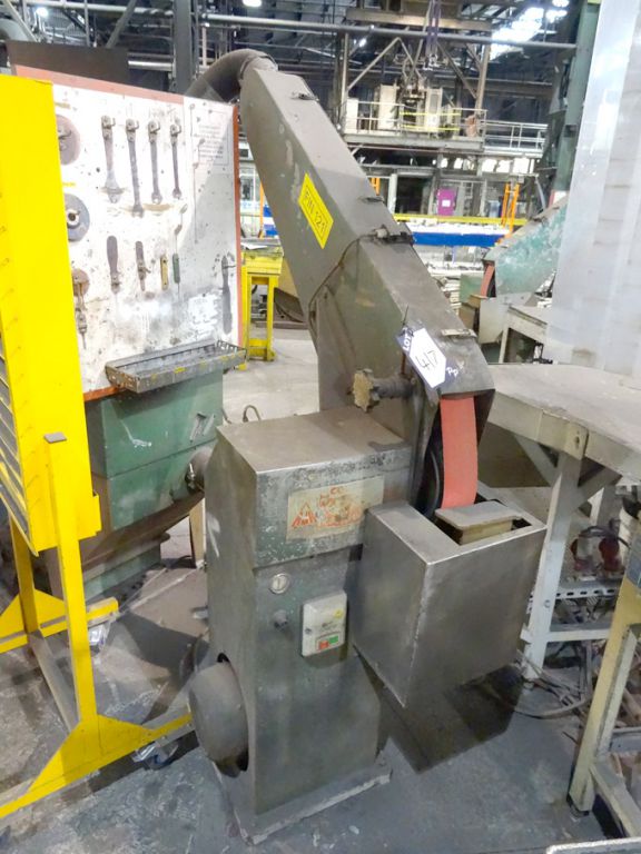 RJH Cougar single wheel 100mm wide belt grinder wi...
