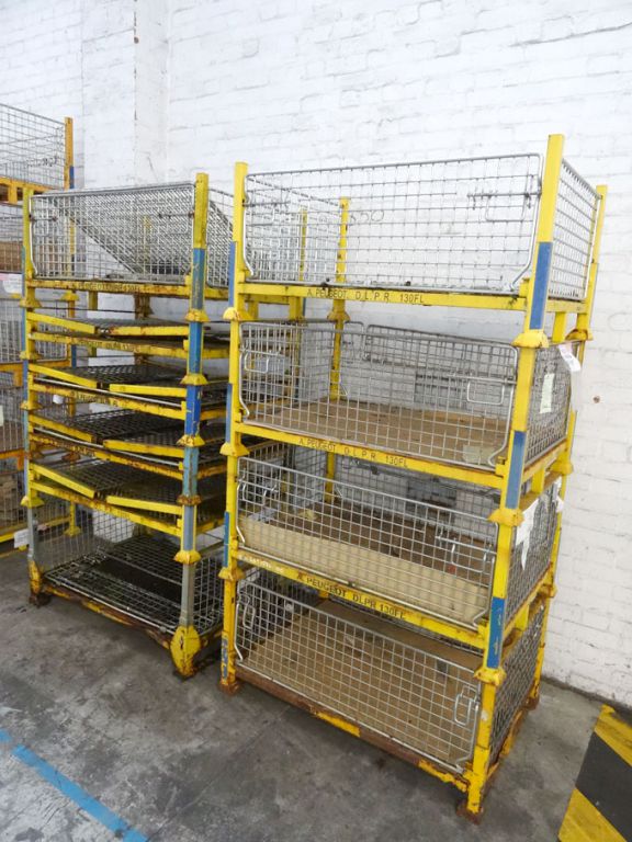 10x wire mesh stackable stillages, 1100x750x500mm