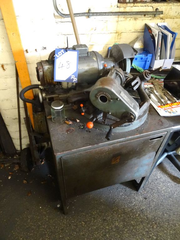 Brierley 2B drill grinder on cabinet base - Lot Lo...
