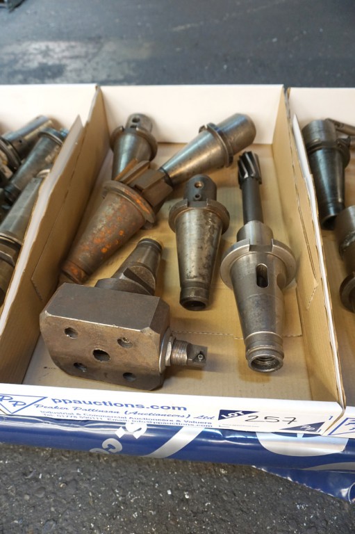 Qty various 50 taper tool holders etc