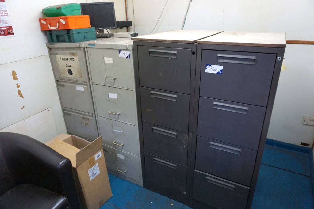 4x Van Blerk, Escoline etc 4 drawer metal filing c...