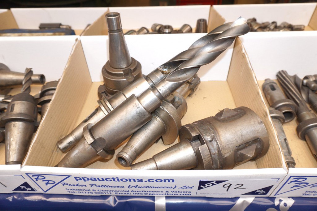 Qty various taper tool holders, milling cutters et...