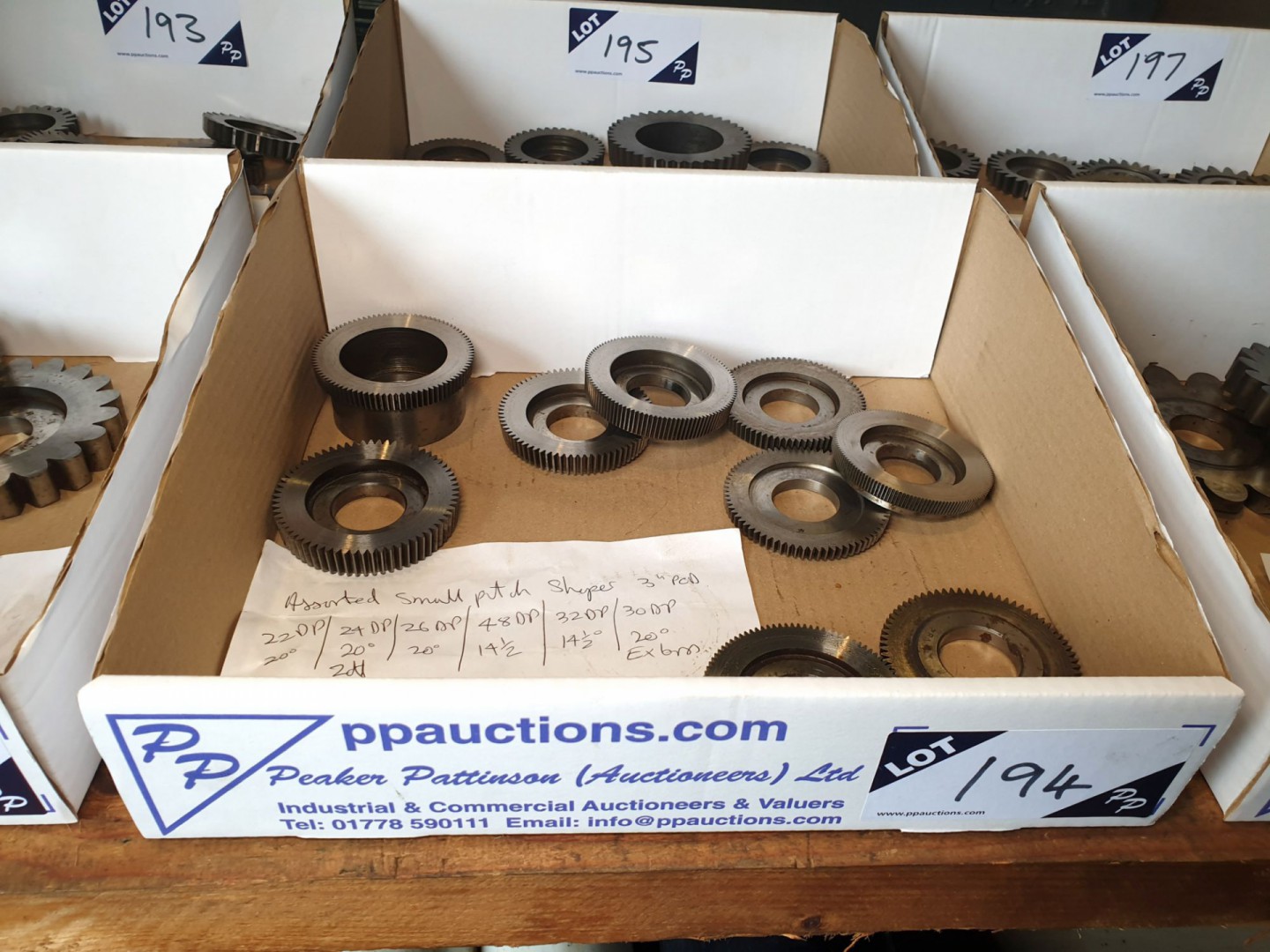 9x various 3" PCD small pitch shaper cutters, 22DP...
